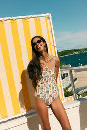 The Bay One-Piece - Italian Postage Ruffle