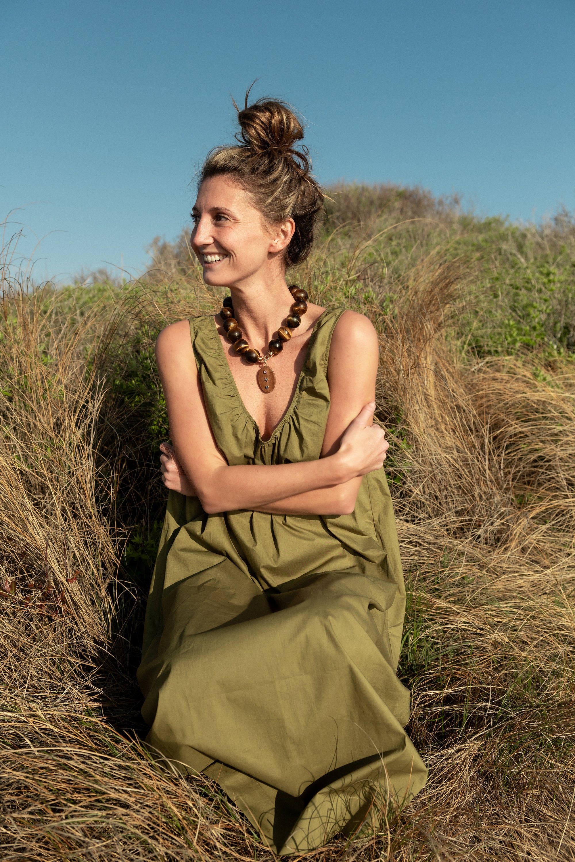 olive green beach dress Birdie Dress Olive Green