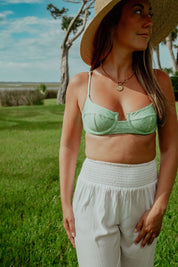 The Montauk Top - Green Trellis