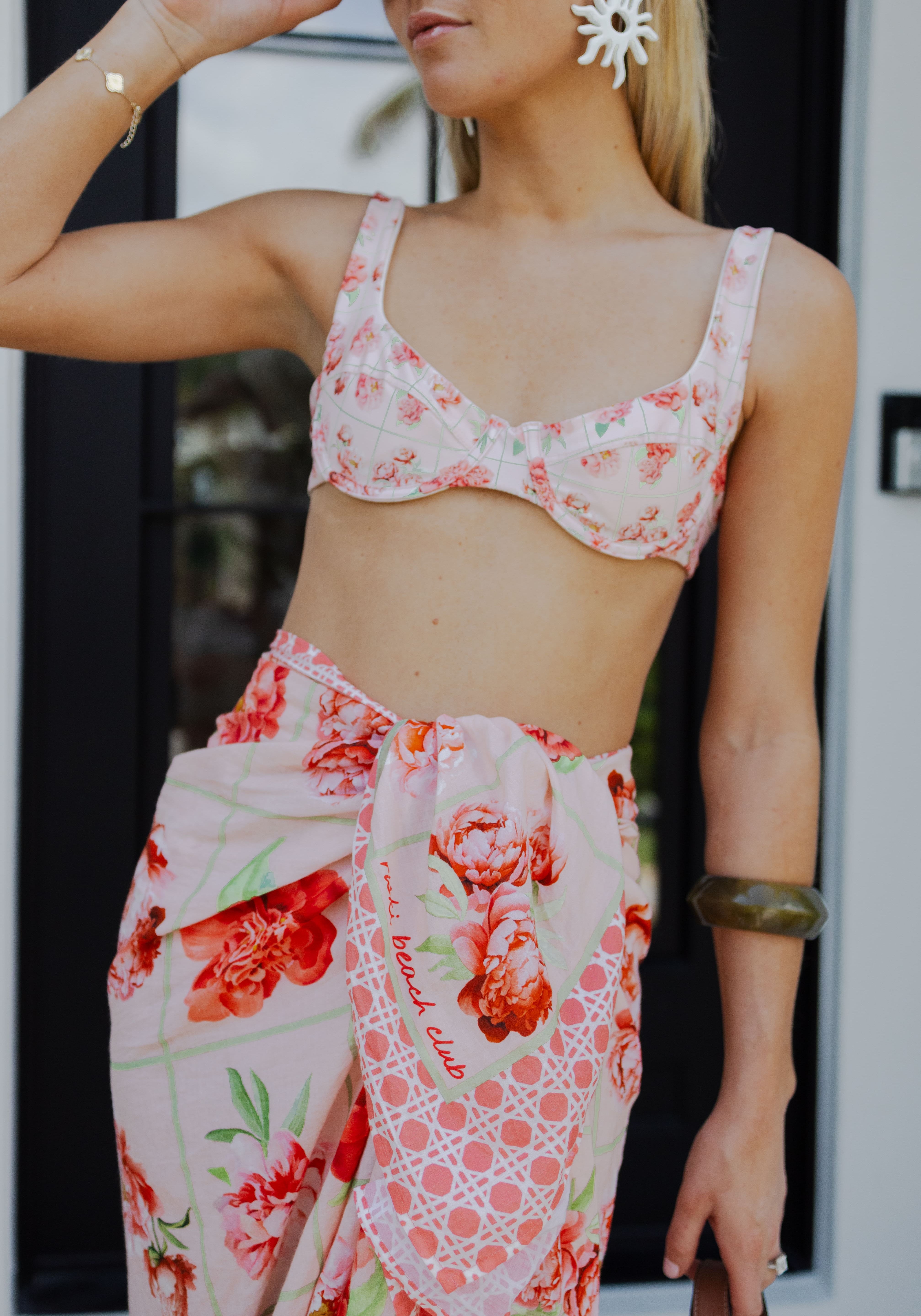 The Sima Sarong - Pink Peony