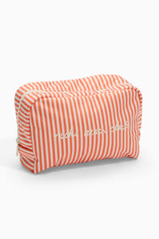 Cosmetic Bag - Creamsicle Cabana Stripe