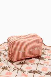 Cosmetic Bag - Creamsicle Cabana Stripe