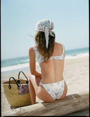 Colette Top Blue & Cream Bandana