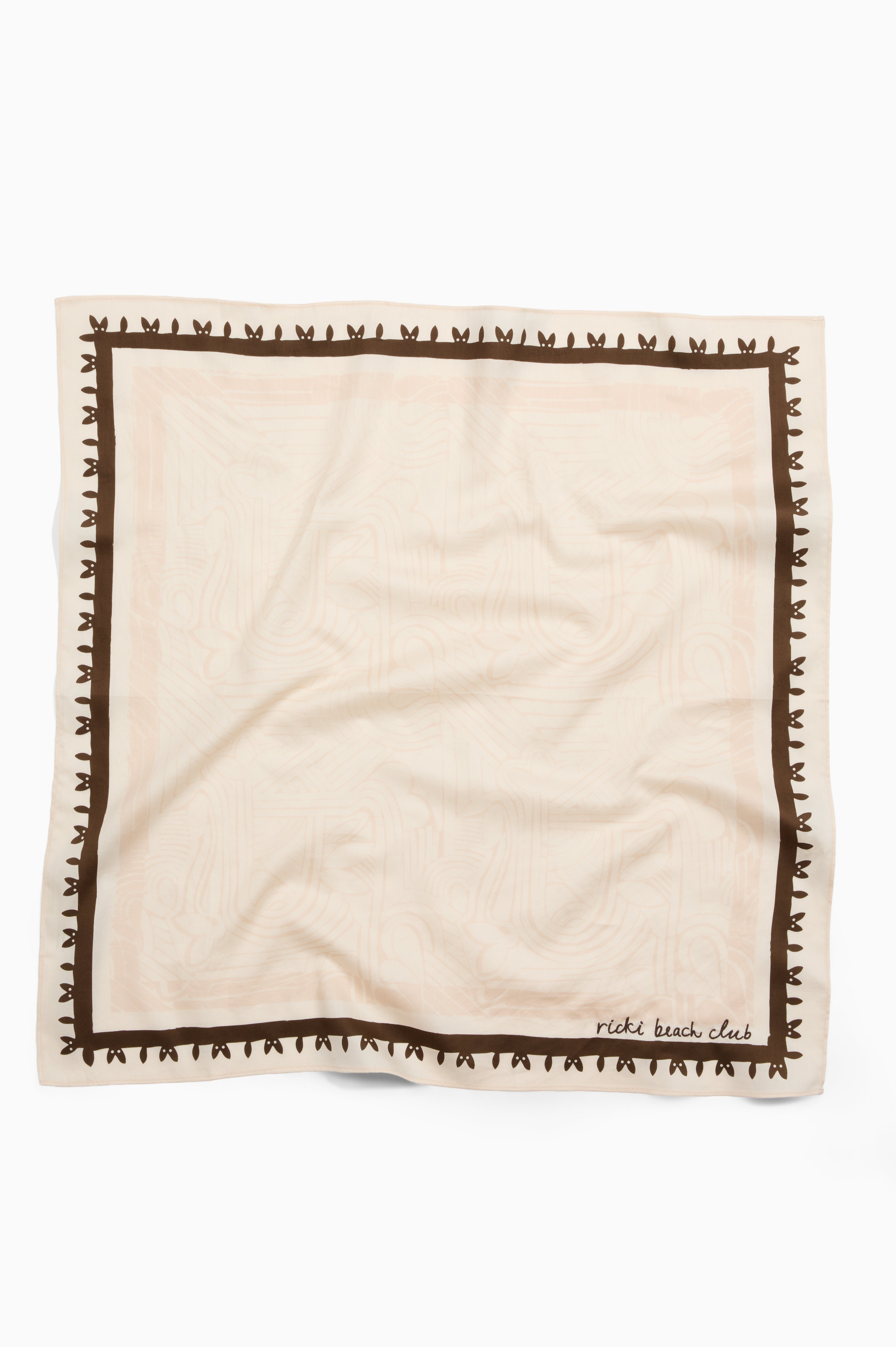 Scout Bandana Tan & Chocolate Geo