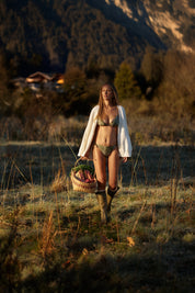 Cora Bottom Matcha Green Geo