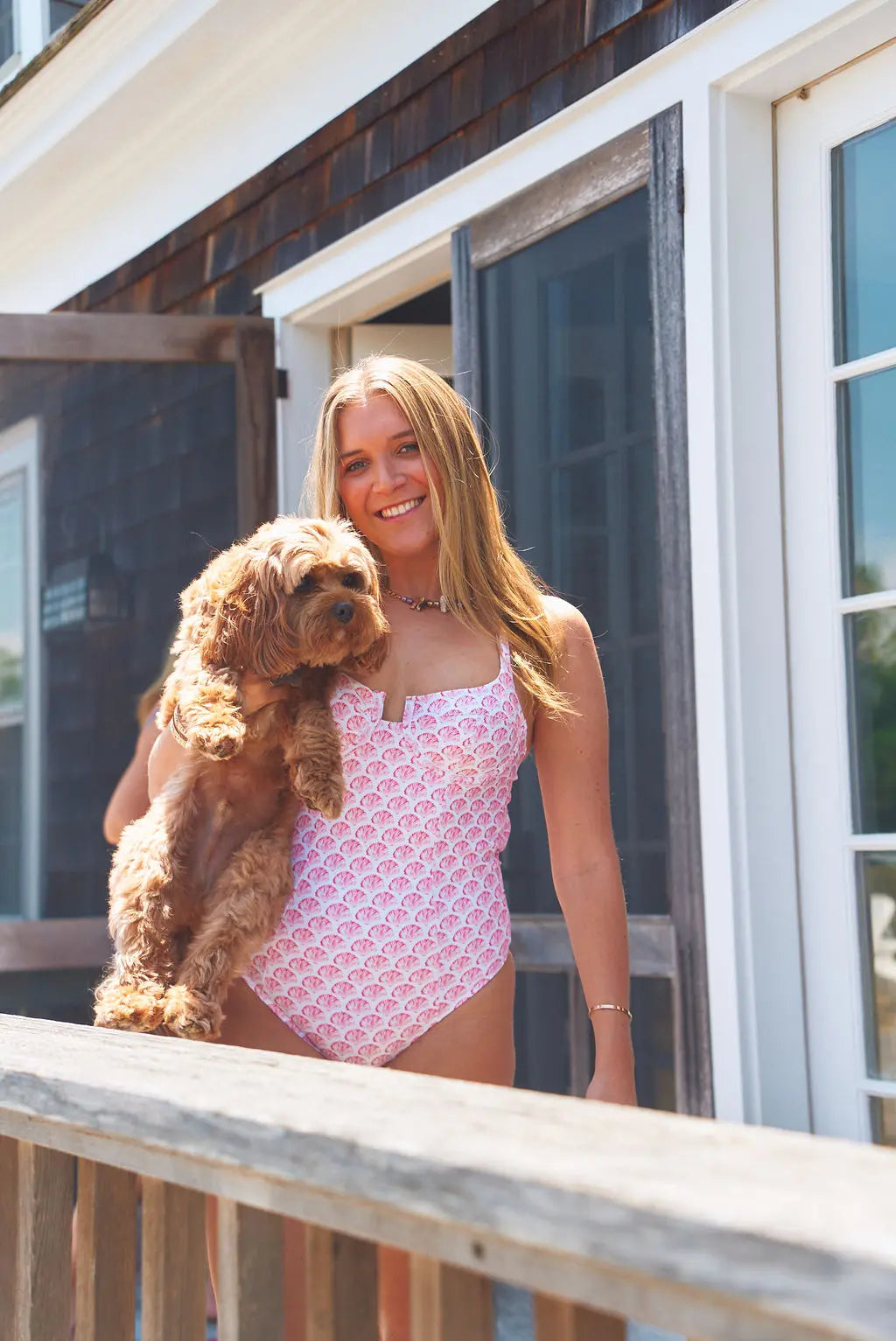 The Sea Island One-Piece - Red Scallop