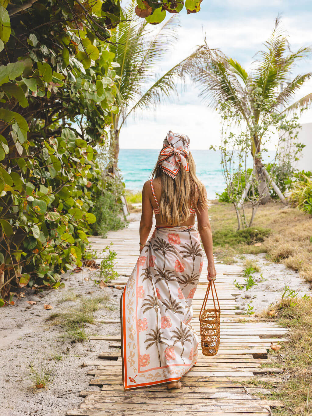 Sima Sarong - Coral & Palms
