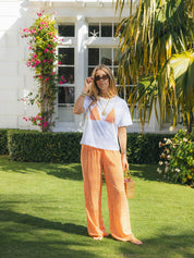 Bikini T-Shirt - Creamsicle Cabana Stripe