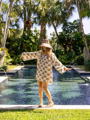 Ada Dress - Chocolate Palm Tree