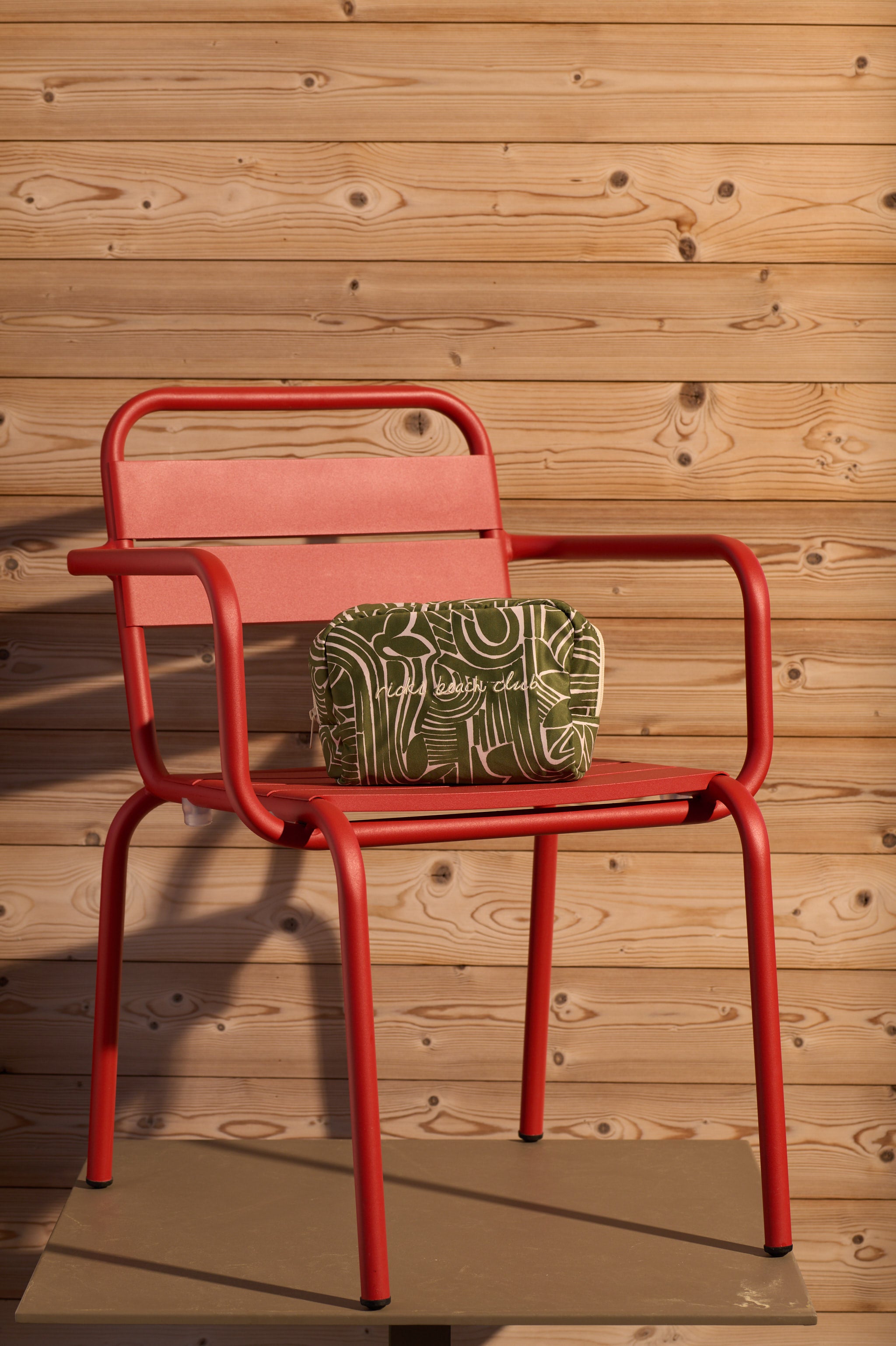 Cosmetic Bag: Match Green Geo