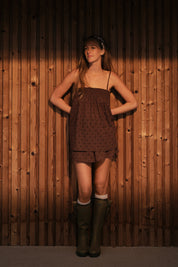 Magnolia Set Chocolate Mocha Eyelet