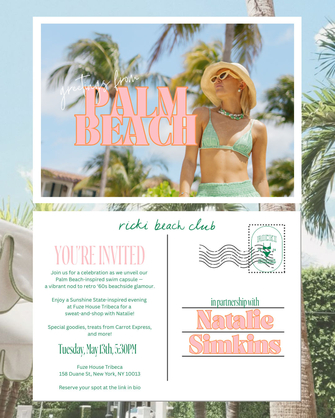 Natalie Simkins x Ricki Beach Club Launch Event: Reserve Your Spot!
