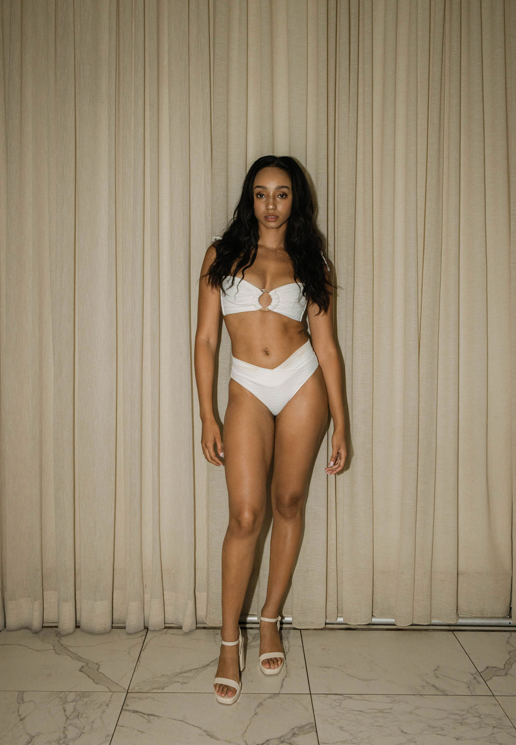 The Paloma Top - Bridal White With Pearls