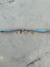 Bandana Charm Necklace - Sky Blue