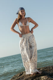 Ricki Pant Blue & Cream Bandana