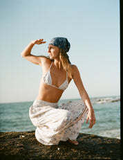 Ricki Pant Blue & Cream Bandana